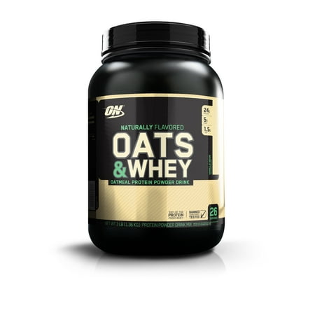 Optimum Nutrition 100% Natural Oats & Whey Protein Powder, Vanilla, 24g Protein, 3