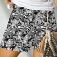 thumbnail image 2 of Womens Shorts Casual Summer Floral Print Beach Drawstrings Shorts With Pockets Loose Vacation Shorts, 2 of 7