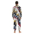 thumbnail image 4 of FORMRS Onesies Pajama for Adults Unisex Hoodie Winter Jumpsuit One Piece Sleepwear, Sizes S-2XL, American Eagle Pattern, 4 of 7