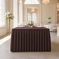 thumbnail image 4 of 4FT Rectangular Polyester Tablecloth with Pleated Skirt, Wrinkle Resistant Table Cover for 120x60x75cm Tables, Elegant Drop Design for Banquet & Event Decor, 4 of 6