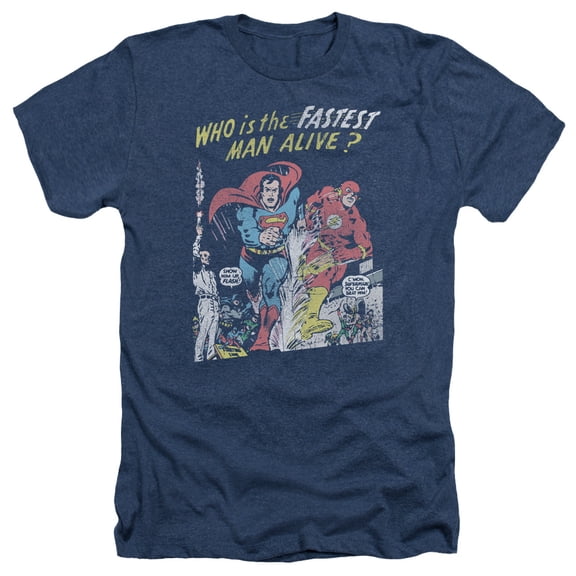 Jla - Fastest Man - Heather Short Sleeve Shirt - Large