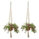 thumbnail image 5 of YiJuHui Macrame Plant Hanger Handmade Cotton Rope Hanging Planter Holder with Wood Hook for Indoor Outdoor Home Decor Wall Garden Boho 122cm, 5 of 9