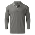 thumbnail image 2 of KaLI_store Henley Shirts For Men Men's Polo Shirt Long Sleeve Moisture Wicking Athletic Casual Golf Shirts, 2 of 4