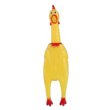 

Toyvian Rubber Squawking Chicken Toy Novelty Screaming Chicken Squeeze Toy for Pets Kids