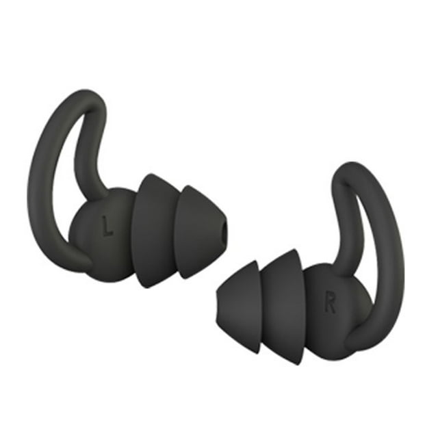 maskred Silicone Sleeping Ear Plugs Sound Insulation Ear Protection Earplugs Premium black 2layer