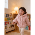 thumbnail image 2 of Hotiary 6M-3T Toddler Baby Girls Winter Warm Fleece Coat Zipper Jacket Top Stand Collar Outwear For Holiday, Everyday, Birthday, Outdoor, 2 of 9