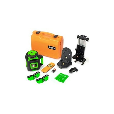 Johnson Level and Tool Electronic Self-Leveling Horizontal and Vertical Rotary Laser Set with GreenBrite Technology