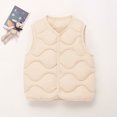 thumbnail image 2 of Wlynlyn Toddler Puffer Vests Boys Girls Lightweight Sleeveless Kids Casual Fall Winter Waistcoat Outerwear down Vests Casual Quilted Jacket(Beige,2-3 Years), 2 of 8