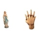 thumbnail image 1 of Escultura de resina de la Virgen María y el Bendito Jesús. Obra de arte decorativa para escritorio. Figuras de manos de amantes gemela. Decor, 1 of 8
