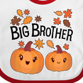 thumbnail image 4 of Inktastic Big Brother Pumpkins with Fall Leaves Boys Baby Bib, 4 of 4