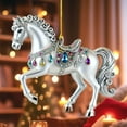 thumbnail image 4 of DAMAI Horse Christmas Ornament 2025, Horse Ornaments for Christmas Tree, Acrylic Western & Equestrian Theme Acrylic Horse Decorations,Vintage Farm Animal Hanging Ornaments for Xmas Tree,Home Decor, 4 of 5