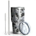 thumbnail image 2 of 30oz Cute Border Collie Pattern Tumblers Stainless Steel Tumbler with Lid and Straw,Vacuum Insulated Double Wall Travel Tumbler Cups Mug with Cleaning Brush for Coffee,Tea, 2 of 7