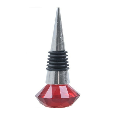 

danNing Crystal Metal Silicone Leakproof Reusable Wine Stopper Bottle Sealer Cork Plug