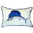 thumbnail image 2 of Betsy Drake Interiors Sailfish Indoor/Outdoor Lumbar Pillow, 2 of 2