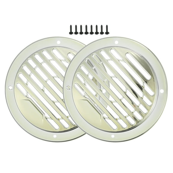 Unique Bargains 2 Pcs 3" Car Speaker Grills Cover Round 3 Inch Audio Subwoofer Protective with Screws ABS Silver Tone
