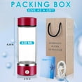 thumbnail image 2 of Hydrogen Water Bottle with PEM SPE Technology - 2024 for Men Women - A Portable Rechargeable Hydrogen Water Generator with Gift Box, Hydrogen Water Ionizer Machine for Home Office Travel (Silver), 2 of 7