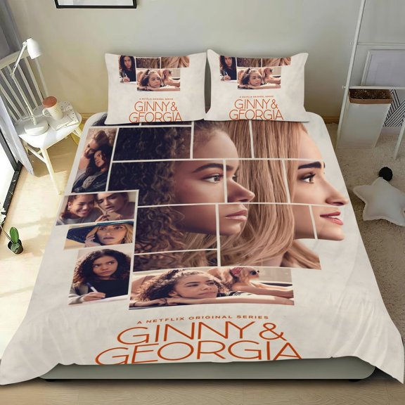 Ginny and Georgia Themed Bed Sheet Set Three Piece Set 36x75 Inches Comfortable And Skin Friendly Unique Design Creating A Star Studded Night
