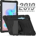 thumbnail image 4 of XYX Case for Samsung Galaxy Tab S6 10.5 inch (SM-T860/SM-T865), Dual Layer Slim Heavy Shockproof Rugged Protective Cover Case with Kickstand (Black), 4 of 7