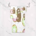 thumbnail image 5 of Dreamtimes Donut Sloth Towel Set of 3, Highly Absorbent Soft Towels with Bath Towel, Hand Towel and Washcloth for Bathroom Hotel Gym Spa, 5 of 7