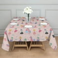 thumbnail image 3 of Dancing Princess Unicorns Pattern Square Tablecloth,Waterproof Square Table Cover,Wipeable Spillproof Washable Table Cover for Home Kitchen Party Decor 42"X42"(107x107cm), 3 of 6