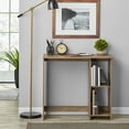 thumbnail image 4 of Mainstays Small Space Writing Desk with 2 Shelves, Rustic Pine Finish, 4 of 9