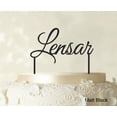 thumbnail image 1 of """Lensar"" Custom Name Cake Topper Personalized Matt Black Cake Toppers Cake Decoration Color Option Available 5""-7"" Inches Wide", 1 of 1