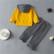 thumbnail image 3 of Gibobby Conjunto de ropa con capucha para niños Sudadera con capucha de algodón a rayas de otoño para bebés recién nacidos, pantalones largos de manga larga(Amarillo,0-6 Meses), 3 of 5