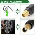thumbnail image 5 of Unique Bargains 1pc 12.60" Tire Inflator Extension Tube 0.305inx32TPI Rubber Gold Tone Connector for Car Motorcycle Bike, 5 of 6