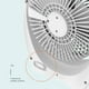 thumbnail image 5 of Ventilador de escritorio Mini ventilador para acampar, silencioso, ventilador de refrigeración de 2 velocidades, ventilador de escritorio para mesa de Negro, 5 of 8