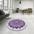 thumbnail image 4 of Ahgly Company Machine Washable Indoor Rectangle Transitional Bright Grape Purple Area Rugs, 2' x 4', 4 of 7