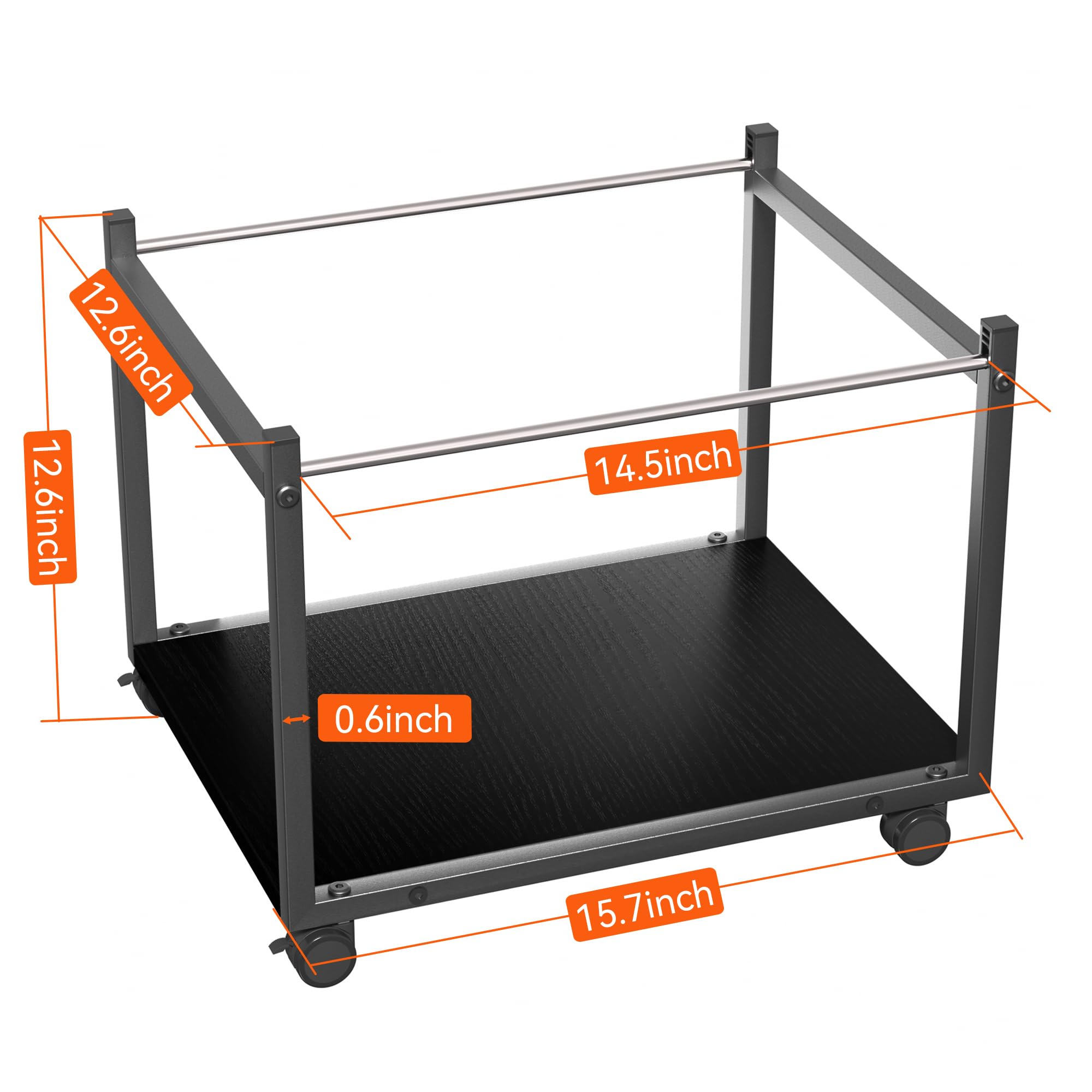 Aquzee Rolling File Carts with Wheels Hanging Files, Under Desk File Organizer for Home Office, Small Mobile Filing Cart Organizer on Wheels