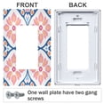 thumbnail image 3 of Yayeee Rocker Switch Wall Plate 3-Gang 6.5"x4.6" Home Decorative Outlet Cover, Mosaic Flowers Pattern, 3 of 6