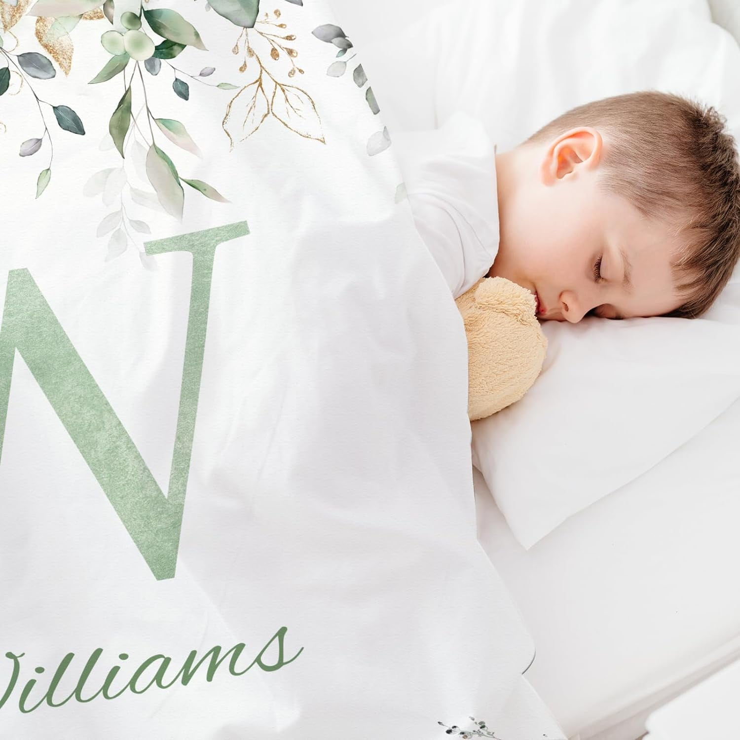 Baby Blanket Personalized With Name Bby Monthly Milestone Blnket Tummy Time  Prop 産業用ロボット1 Baby Blanket ( Personalized ) Baby Blanket グリーン mi-baby-b