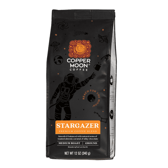 Copper Moon Ground Coffee, Medium Roast, Stargazer, 12 oz. Bag