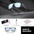 thumbnail image 3 of Oakley OO9100 Leffingwell Rectangle Shaped Polarized Sunglasses for Men - Includes Official Eyewear Kit - Crystal Black Frame with Prizm Deep Water Lens, 3 of 6
