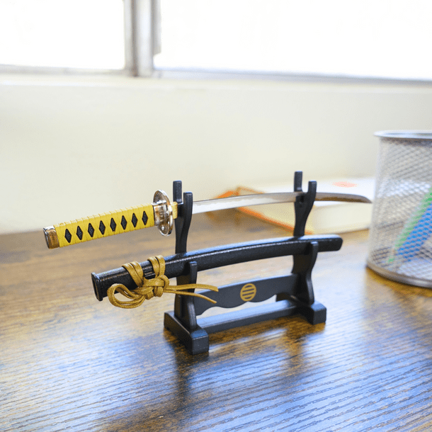 Nikken Samurai Sword Letter Opener, Mini Katana with Display Stand 8.3 inch - (Kondo Isami Model)