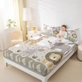 thumbnail image 4 of Erosebridal Cute Lion Animal Full Size Sheets for Kids, Cartoon Zebra Bed Sheets, 4 Pieces, 4 of 5