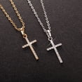 thumbnail image 4 of Fashionable Simple Cross Pendant Necklace - Elegant Clavicle Chain Necklace, 40+5cm Length, 4 of 6