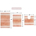 thumbnail image 3 of Home Weavers Gradation Rug Collection 100% Cotton Non-Slip Bathroom Rug Set Machine Washable Bathroom Rug-17"x24", Bath Rug- 21"x34", U Shaped Contour- 20"x20", Coral Color 3 Piece Bath Rug set, 3 of 7