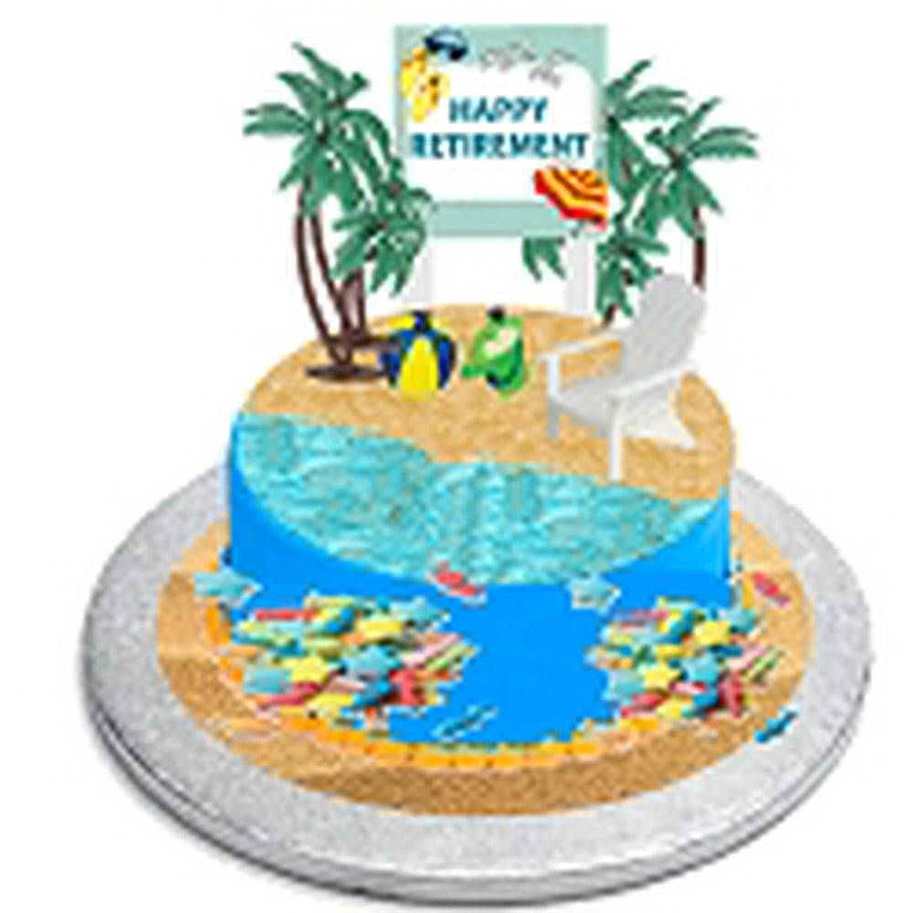 Happy Retirement Cake Topper with Adirondack Chair