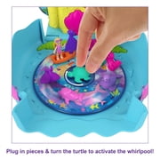 Polly Pocket Bubble Aquarium Playset, Mermaid Toy with 2 Micro Dolls & Water Play Accessories