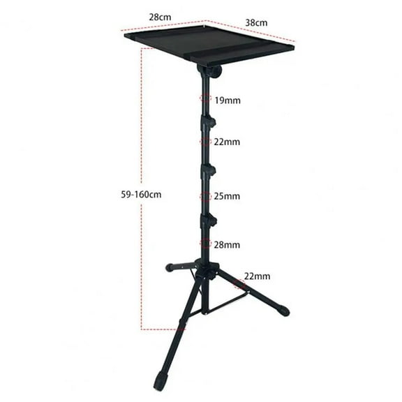 Luku Portable Projector Stand with Wheels – Heavy-Duty 20LB Tripod for Laptops, Tablets & Outdoor Movies, 3-Height Adjustable (26"-63")