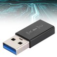 thumbnail image 5 of 3 piezas USB 3.0 macho a tipo C hembra adaptador conector convertidor electrónico universal (negro), 5 of 5
