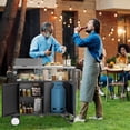 thumbnail image 5 of 37.9" Outdoor Grill Cart with Storage, Patio Kitchen Island with Stainless Steel Top, Spice Rack, Waterproof Outdoor Grill Table for Outside BBQ Pizza Prep, 5 of 8