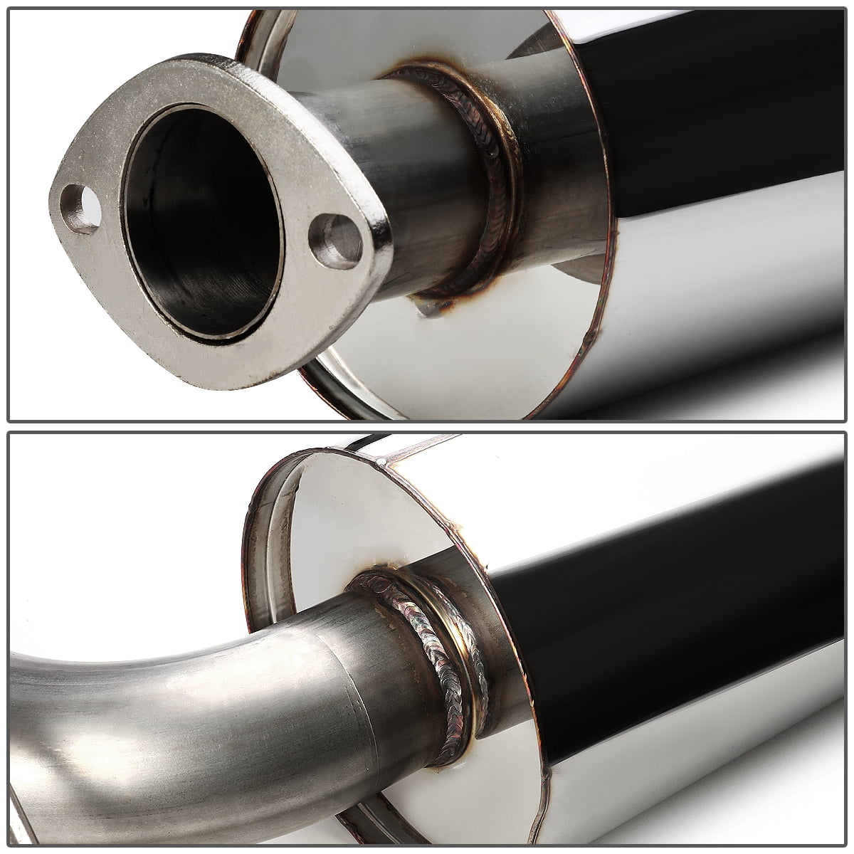 DNA Motoring CBE-FF00 Ford Focus Catback Exhaust System 4.5" Tip Muffler - ZX3 ZX5 ZETEC 2.0L 2.3L