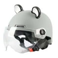 thumbnail image 4 of Casque Ouvert Mignon Léger Demi-Visage Accessoire de Casque Gris, 4 of 9