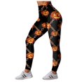 thumbnail image 7 of mgoYE Halloween Pjs Pants Women High Waist Printed Yoga Pants Holiday Tights Womans Leggings Size XXL, 7 of 7