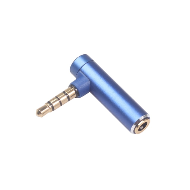 Tmvgtek Convertidor De Audio Macho A Hembra De 3,5 Mm En Forma De L De 90 Grados Conector Para Auriculares (Azul)