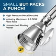 thumbnail image 3 of All Metal High Pressure Shower Heads Chrome GPM Shower Heads High Pressure High Flow Shower Head with Adjustable Spray Pattern Fixed Shower Head, 3 of 8