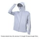 thumbnail image 5 of Camisa con capucha y protección solar para hombre, suave, para senderismo, deportes de playa y escalada en roca 2XL Gris claro, 5 of 9